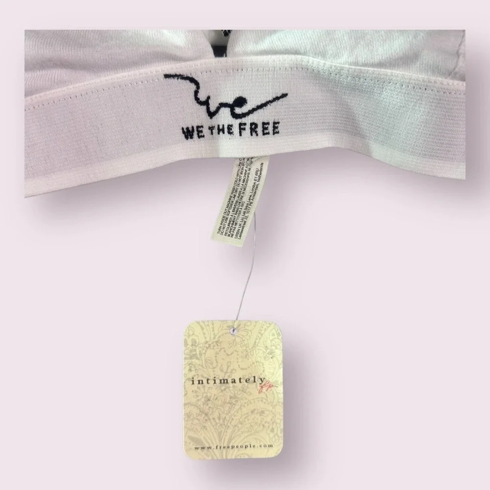 We The Free Free People Triangle Bralette Ivory‎ L NWT - Picture 7 of 12